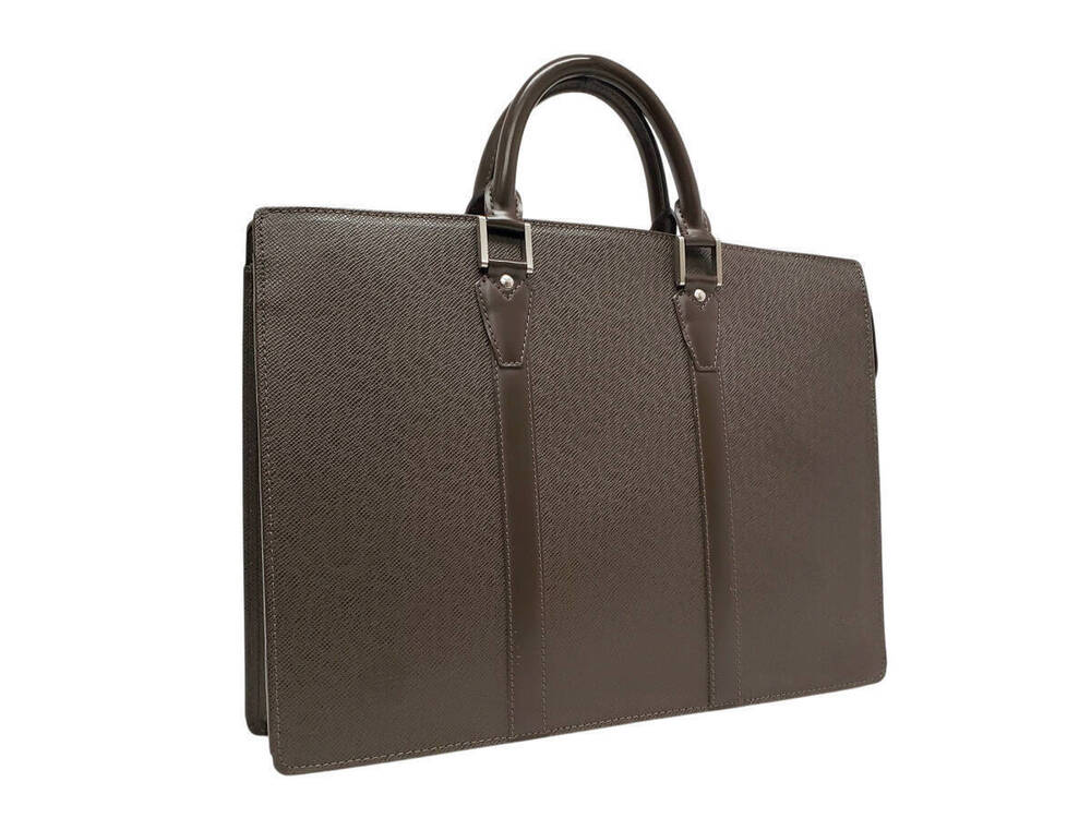 Louis Vuitton Taiga Rosan Briefcase Business Handbag Bag Grizzly Brown